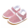 (HAVEit360) Red Stripe, White & Blue Color Floral print Baby shoes rubber sole baby Girl Sandals sho