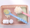 Long-handled bath brush with bath ball bath brush soft hair massage bath brush rubbing bath brush wi
