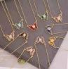 Top Quality Austrian Crystal Zircon 10 Colors Butterfly Pendant For Women Glamour Female Colorful An