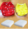 2 Pcs Pack Adjustable Washable Baby Cotton CLOTH Diaper 2 Pcs With 3 Layer Pad (Newborn.S.M.L Size)